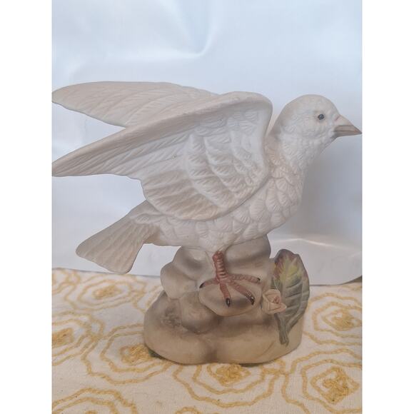 Andrea by Sadek Hummingbird & Royal Crown Dove Figurine Pair – 1980s Porcelain - Picture 2 of 12